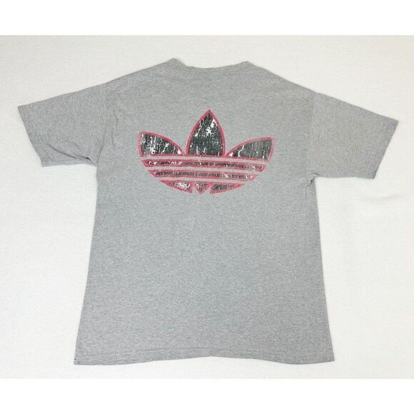 Vintage Mens Adidas T-Shirt Medium Grey Sports - Picture 3 of 9